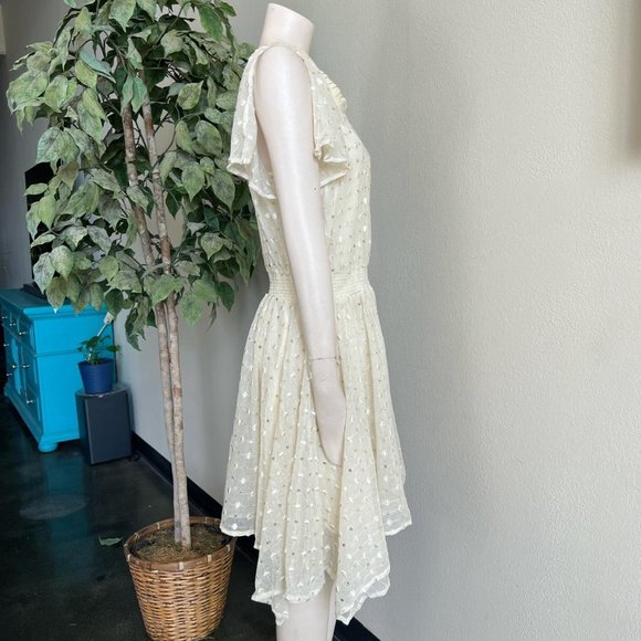 ANTHROPOLOGIE DRESS LEIFNOTES DOT-GLEAM ASYMMETRIC DRESS - Picture 3 of 9